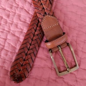 Men’s Brooks Brothers Luggage Tan Braided Belt